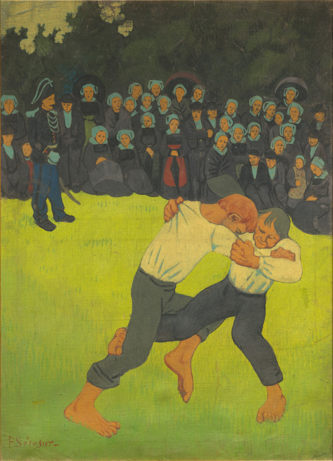 Paul Sérusier La Lutte bretonne, entre 1890 et 1891 Musée d'Orsay Legs Mlle Henriette Boutaric, 1984 © RMN-Grand Palais (Musée d’Orsay) / Hervé Lewandowski