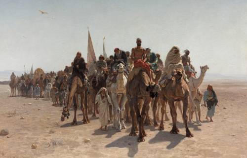 Pélerins allant à La Mecque, Léon Belly, 1861