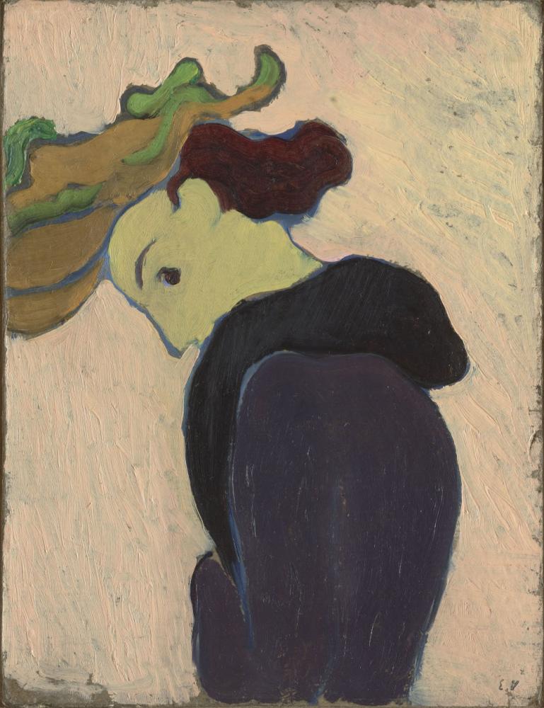 Edouard Vuillard, Femme de profil au chapeau vert,