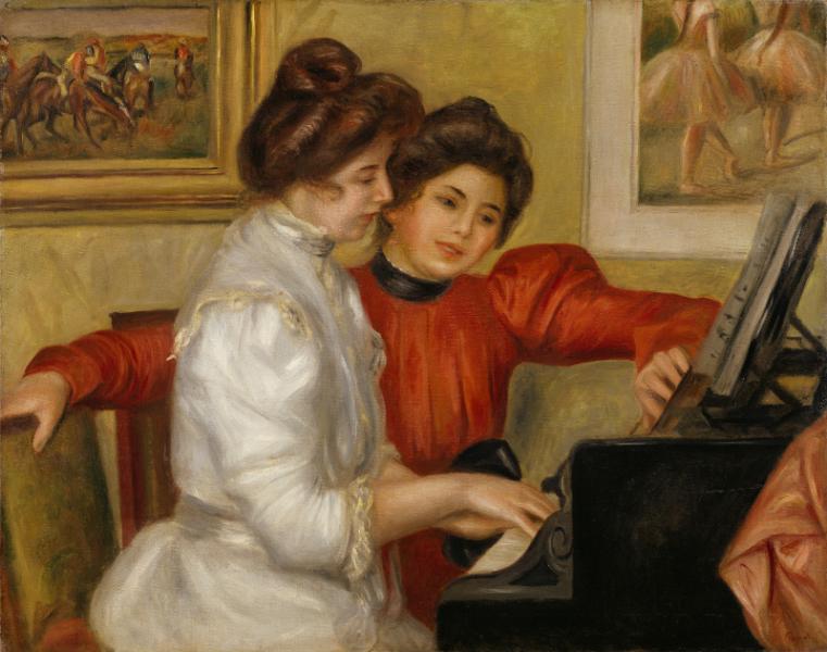 Auguste Renoir, Yvonne et Christine Lerolle au piano