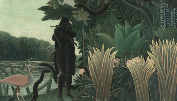 Henri Rousseau La Charmeuse de serpents, 1907 Huile sur toile H. 167 ; L. 189,5 cm avec cadre H. 195 ; L. 218 ; EP. 10 cm Collection Musée d'Orsay Legs Jacques Doucet, 1936 © photo : Musée d’Orsay, dist. RMN-Grand Palais