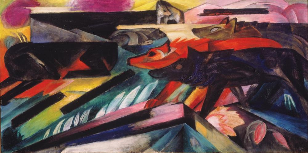 Franz Marc Les loups