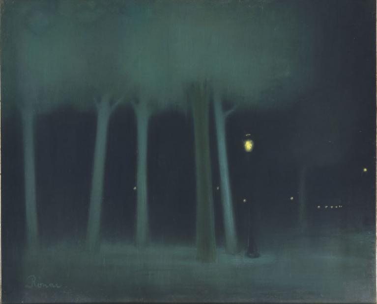 Jozsef Rippl-Ronai Un parc la nuit