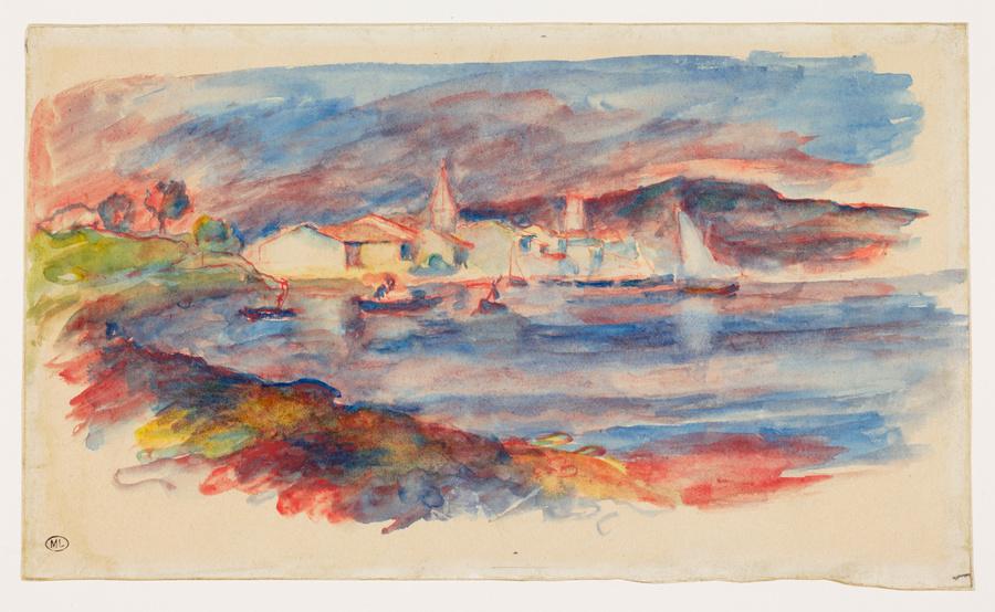 Auguste Renoir, Village de pêcheurs, date indéterminée Collection Musée d'Orsay - Département des Arts Graphiques du musée du Louvre, Paris Don de la société des Amis du Louvre, 1938 © RMN-Grand Palais (Musée d’Orsay) / Michel Urtado