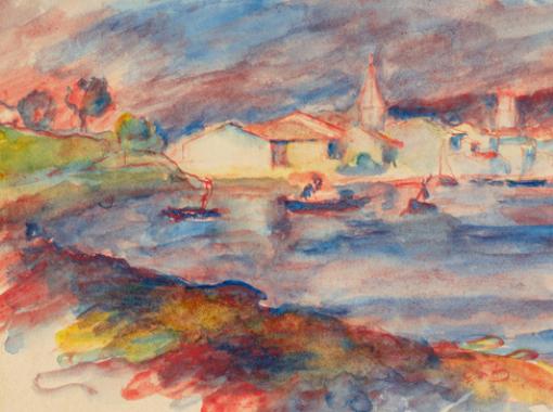 Auguste Renoir Village de pêcheurs, date indéterminée Collection Musée d'Orsay - Département des Arts Graphiques du musée du Louvre, Paris Don de la société des Amis du Louvre, 1938 © RMN-Grand Palais (Musée d’Orsay) / Michel Urtado