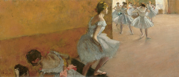 Danseuses montant un escalier 